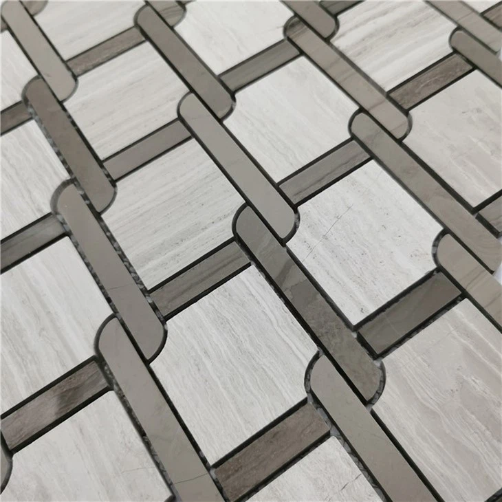 Polished Marble Mosaic Tiles For Bathroom